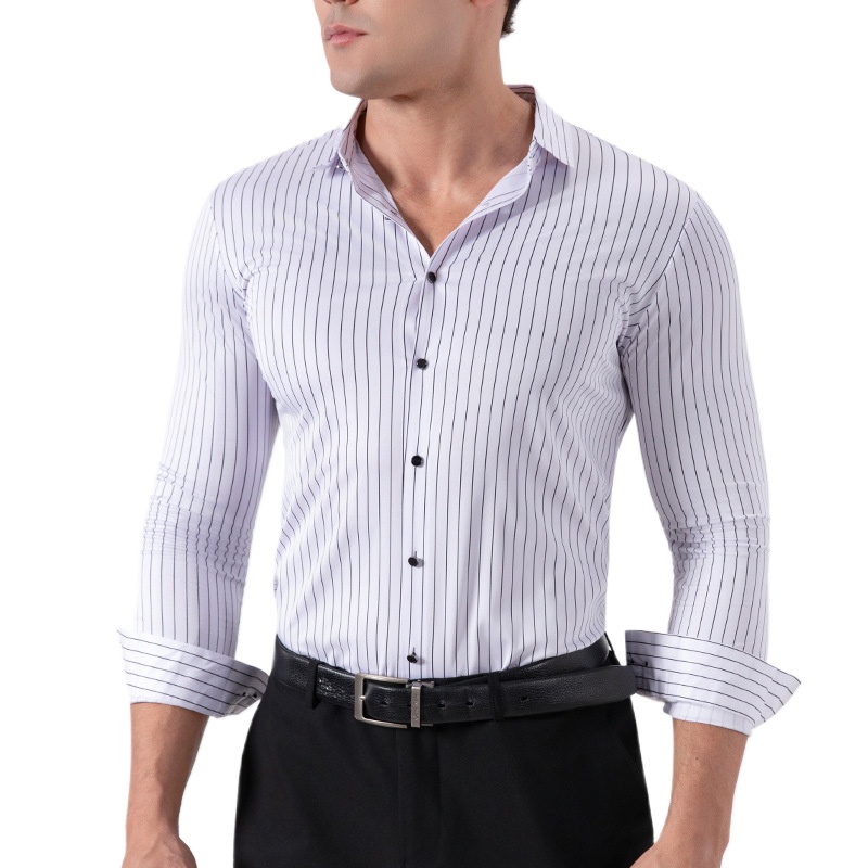 Formal Dress - Мужские рубашки в ретро-стиле в полоску,