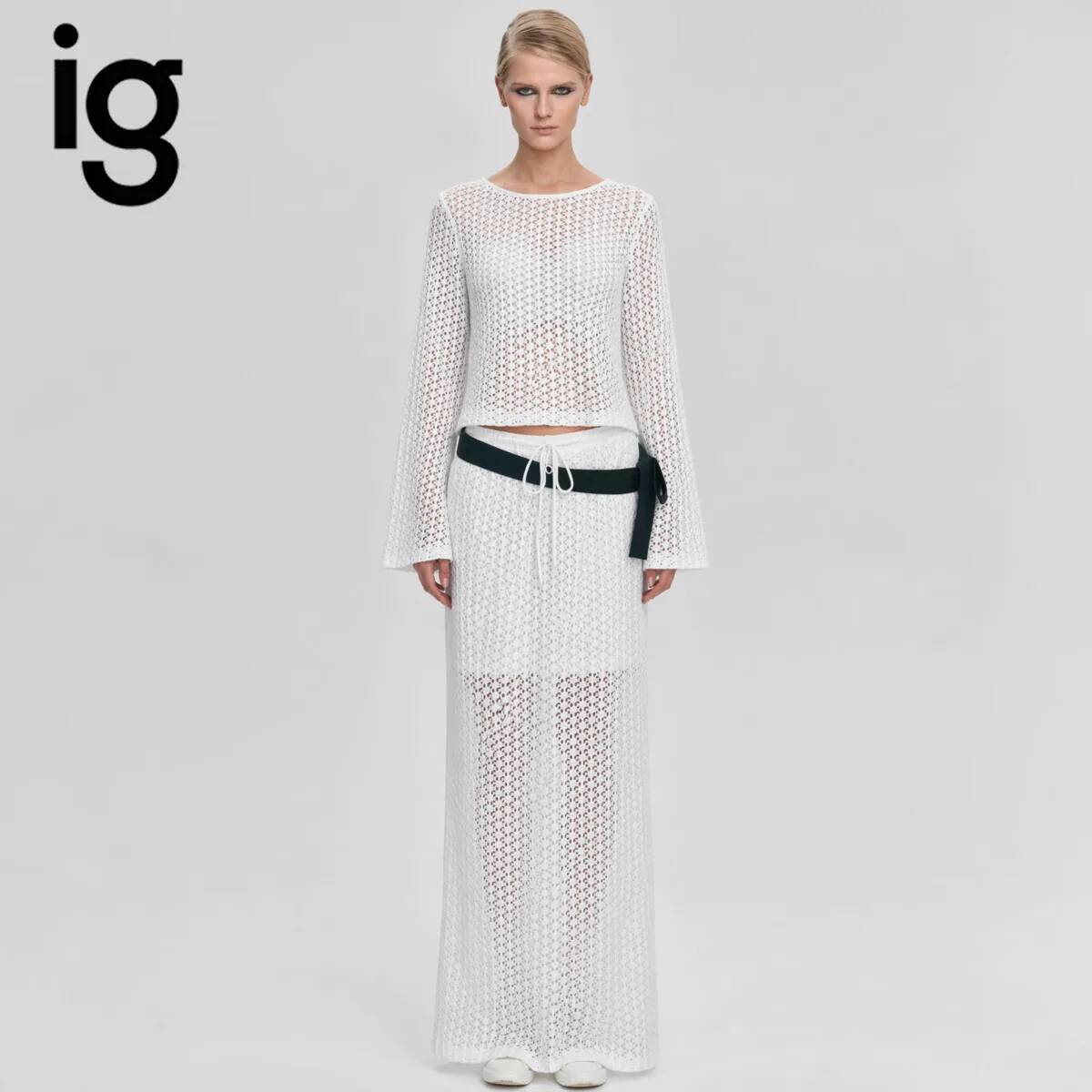 Formal Skirt - Женский вязаный комплект IG 2026 из