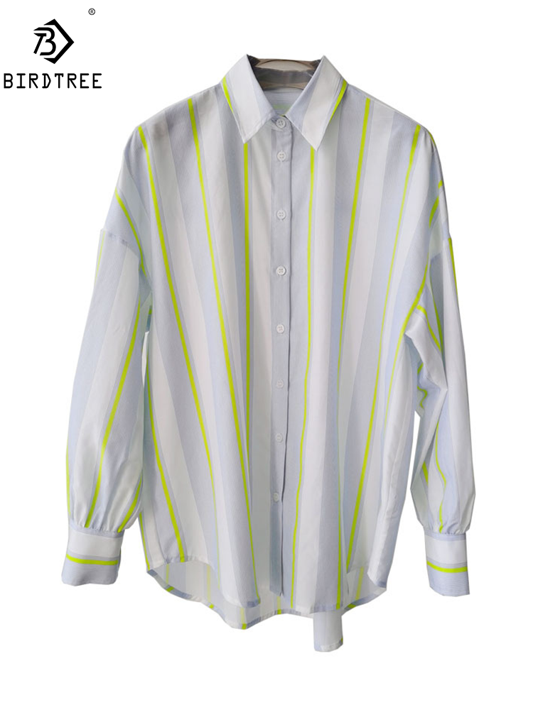 Silk Blouse - Рубашка BirdTree, 16 мм, 27,7% натурального