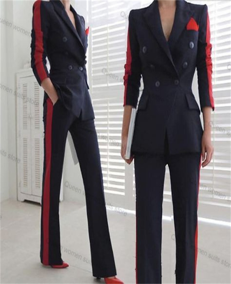 Women'S Red Formal Wear - Красный, черный осенний женский костюм, комплект