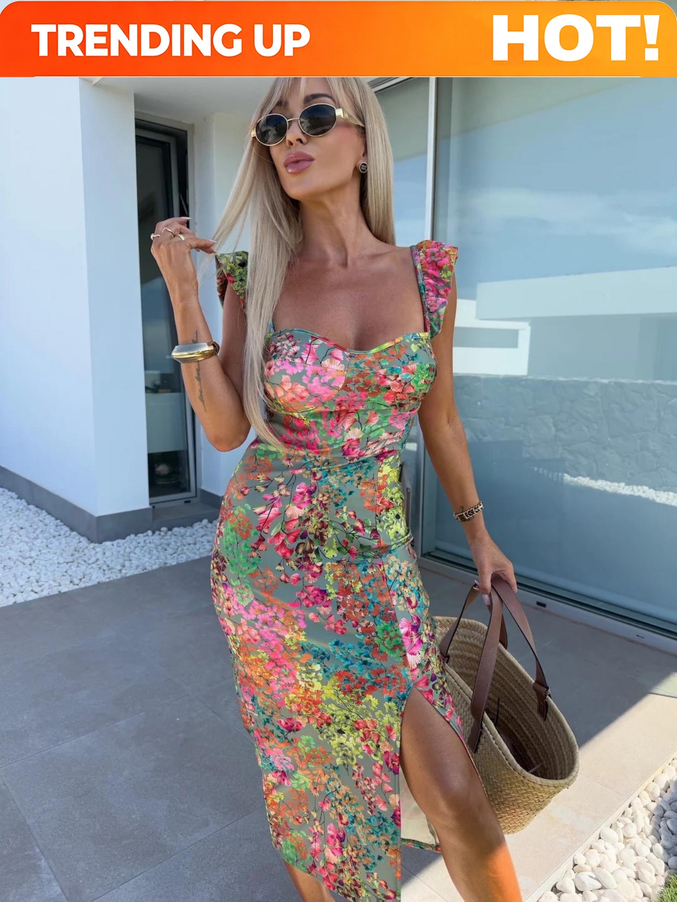 Midi Dress - Элегантное платье в стиле бохо с