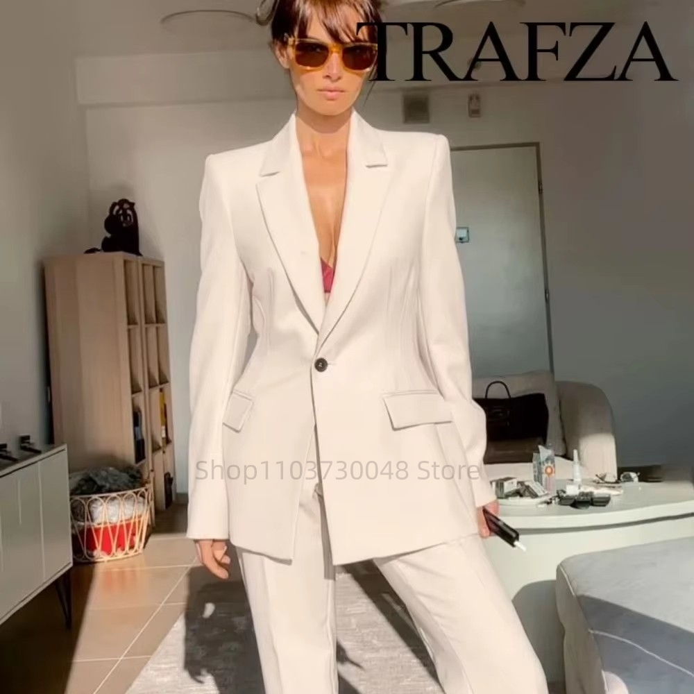 Women'S Red Formal Wear - Модный офисный женский костюм: пиджак и
