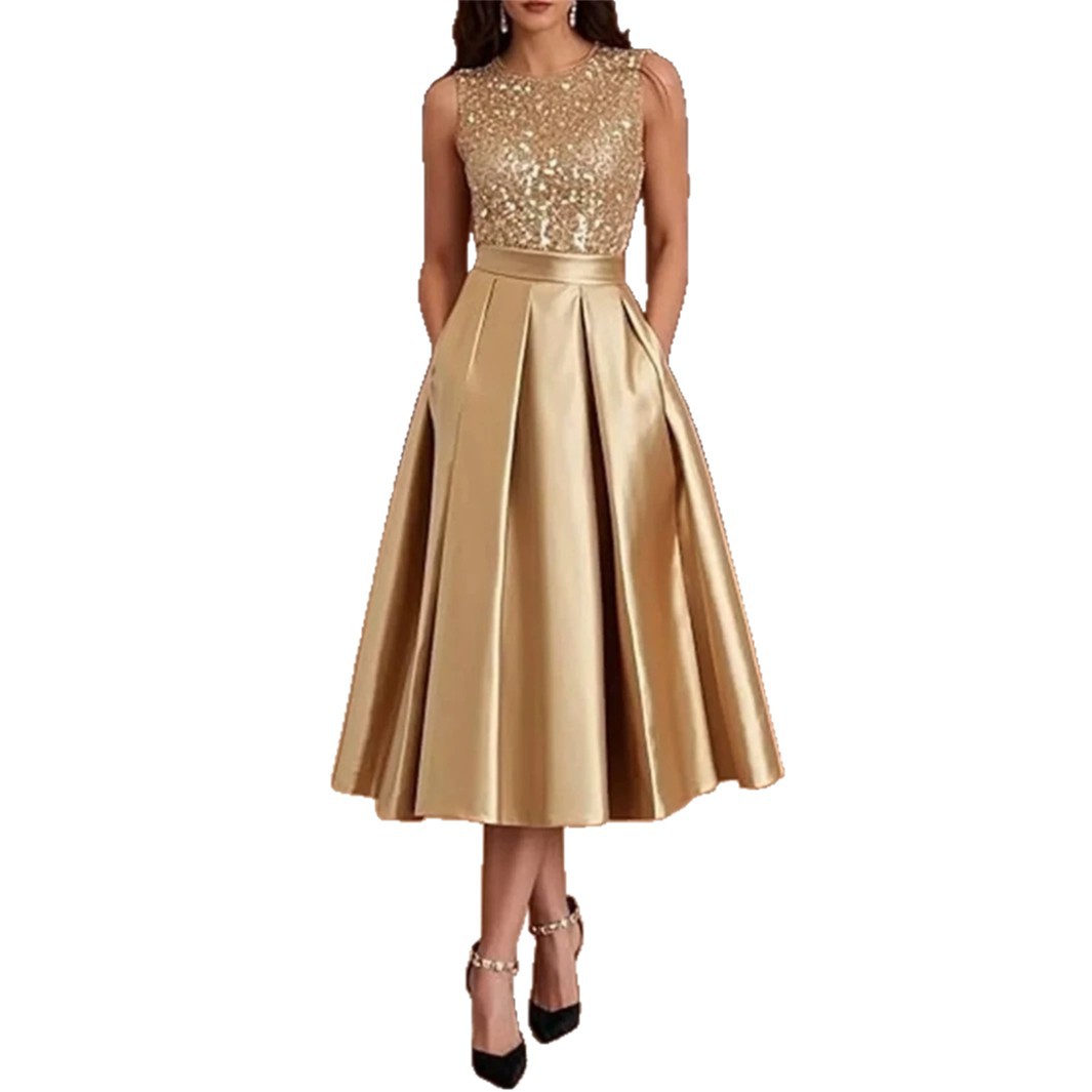 Бордовое атласное платье миди  – обзор и цена Midi Dress