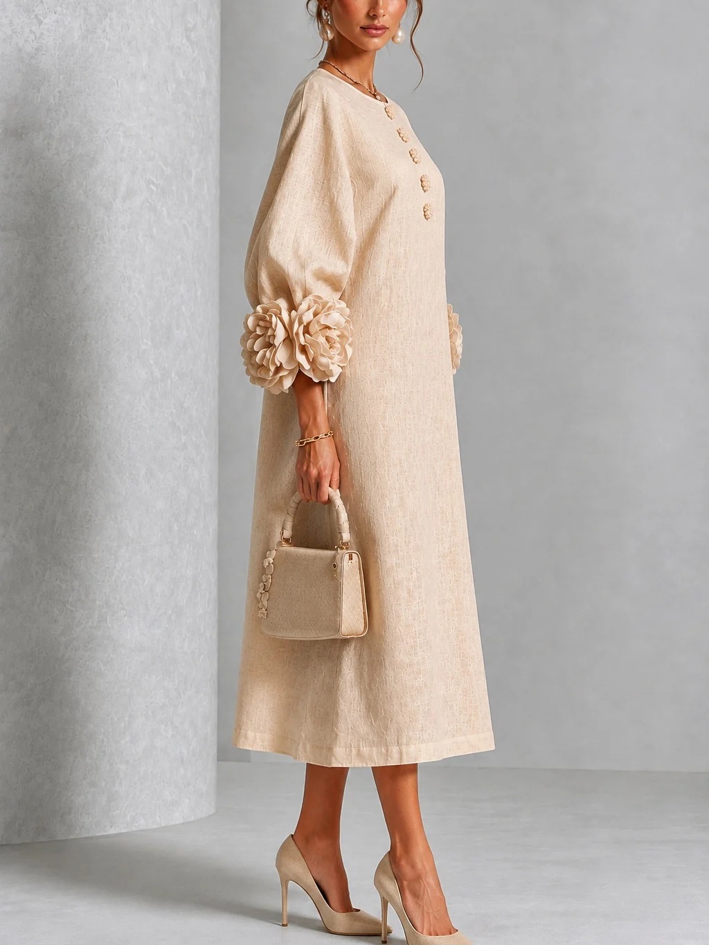 Элегантное женское льняное пла – обзор и цена Midi Dress