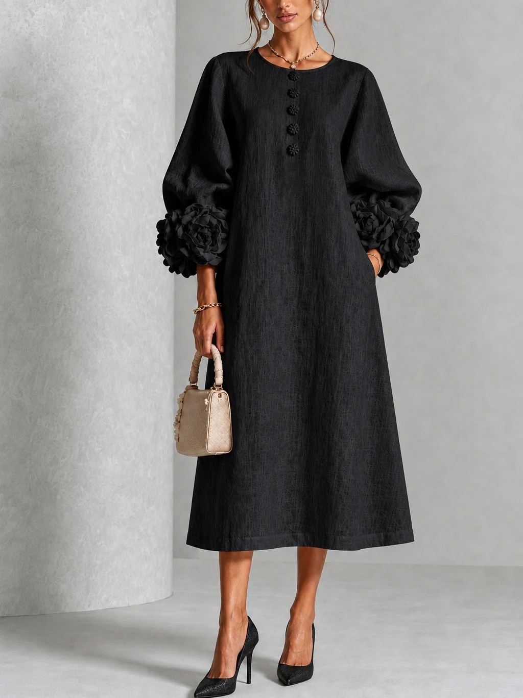 Элегантное женское льняное пла – обзор и цена Midi Dress