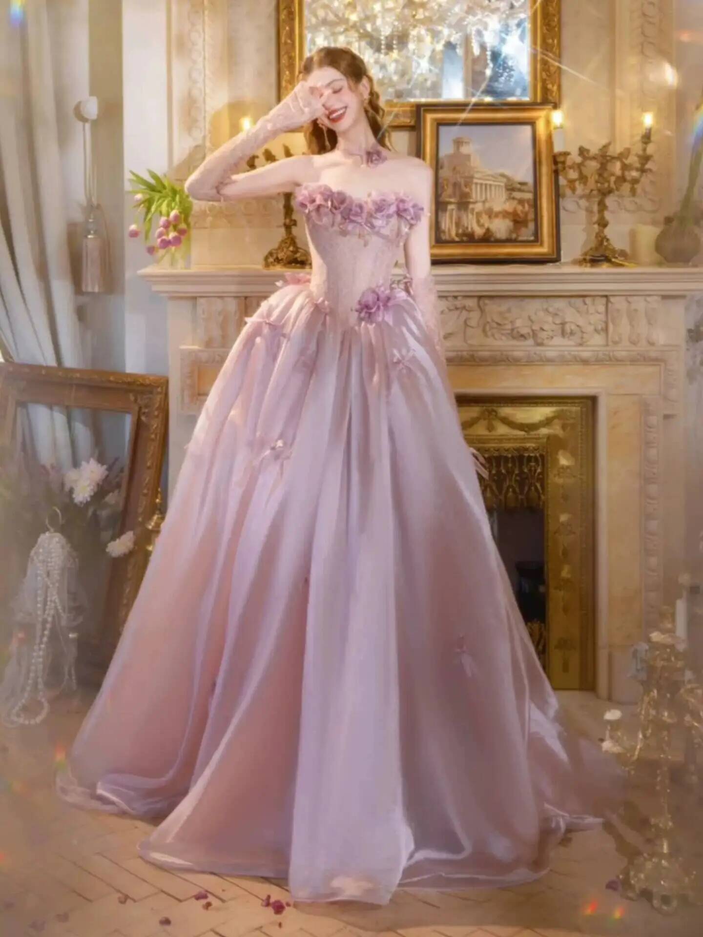 Винтажное пыльно-розовое бальн – обзор и цена Formal Dress
