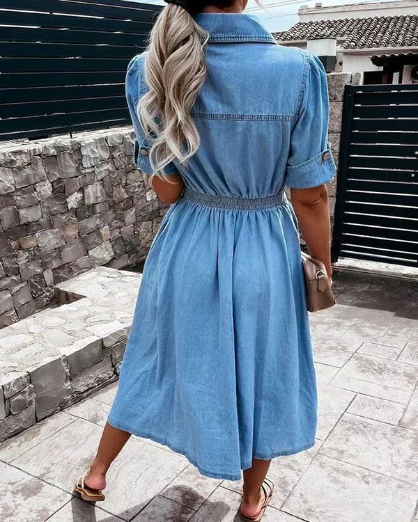 Женское джинсовое платье-рубаш – обзор и цена Midi Dress