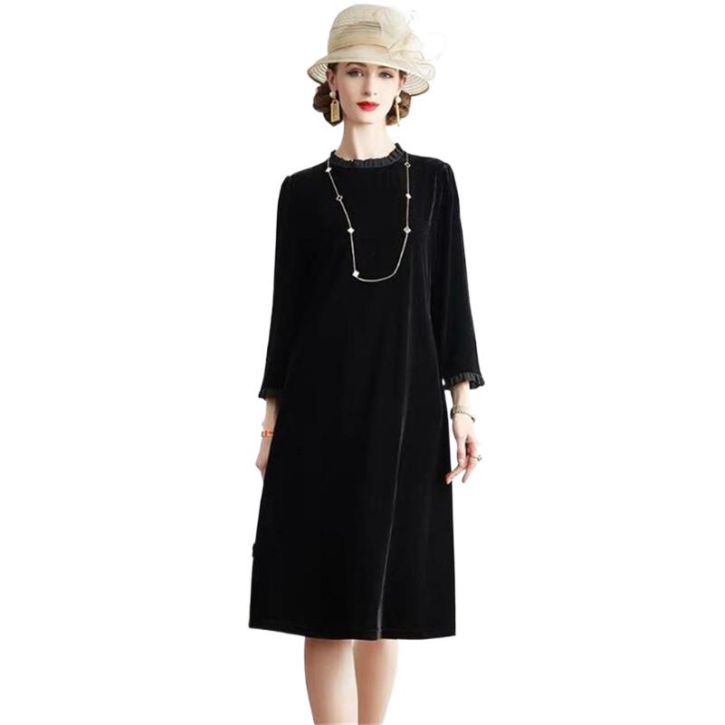 Новое весеннее женское бархатн – обзор и цена Midi Dress