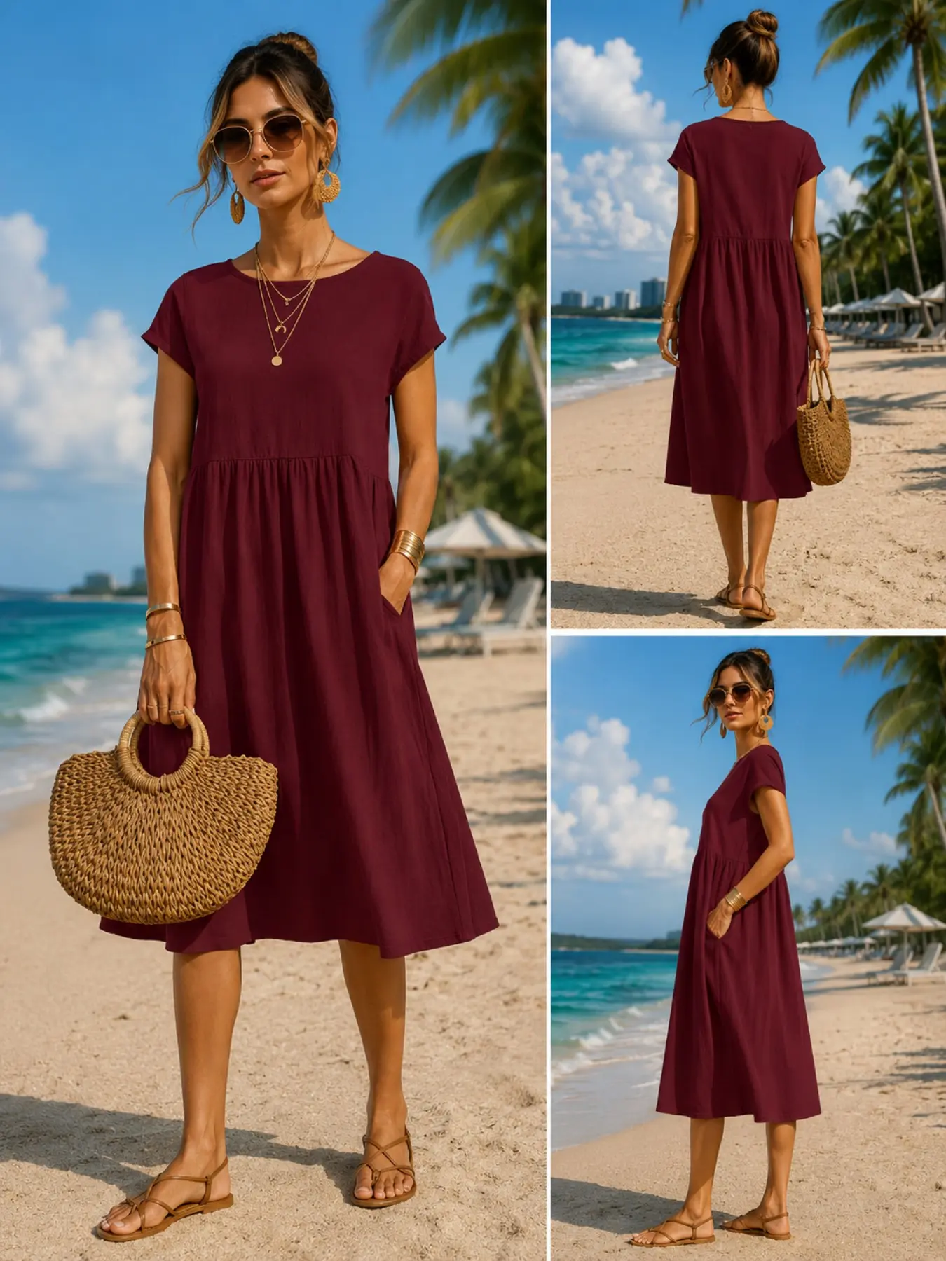 Женское повседневное платье ми – обзор и цена Midi Dress