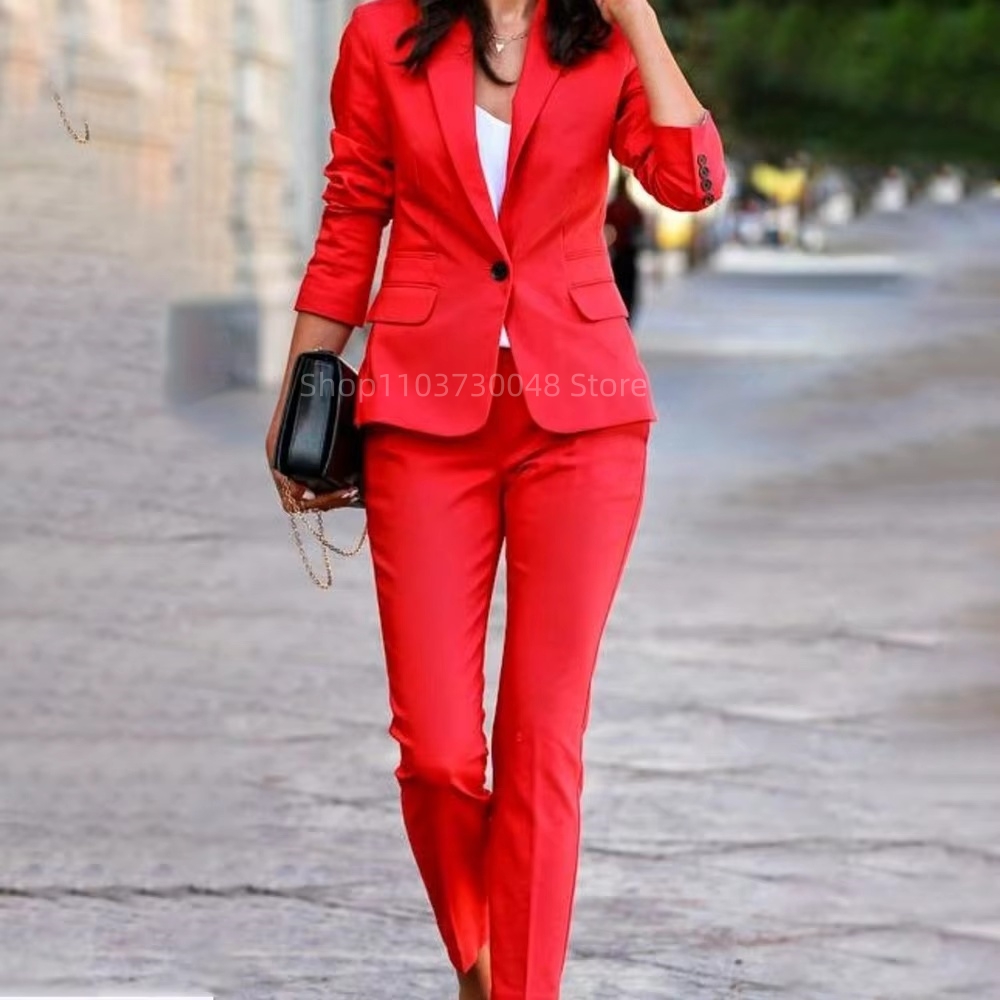 Модный офисный женский костюм: – обзор и цена Women'S Red Formal Wear