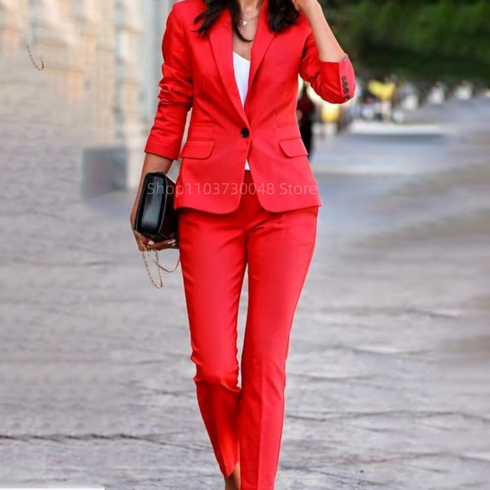 Модный офисный женский костюм: – обзор и цена Women'S Red Formal Wear